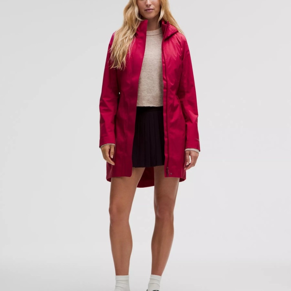 Lululemon Athletica Red Trench Coat